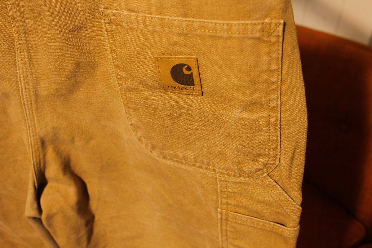 Carhartt Duck Work Shorts B25 Carpenter Brown Cotton Made in USA Men's 40