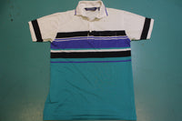 Van Heusen Editions Color Block Vintage 80's Single Stitch Polo Shirt