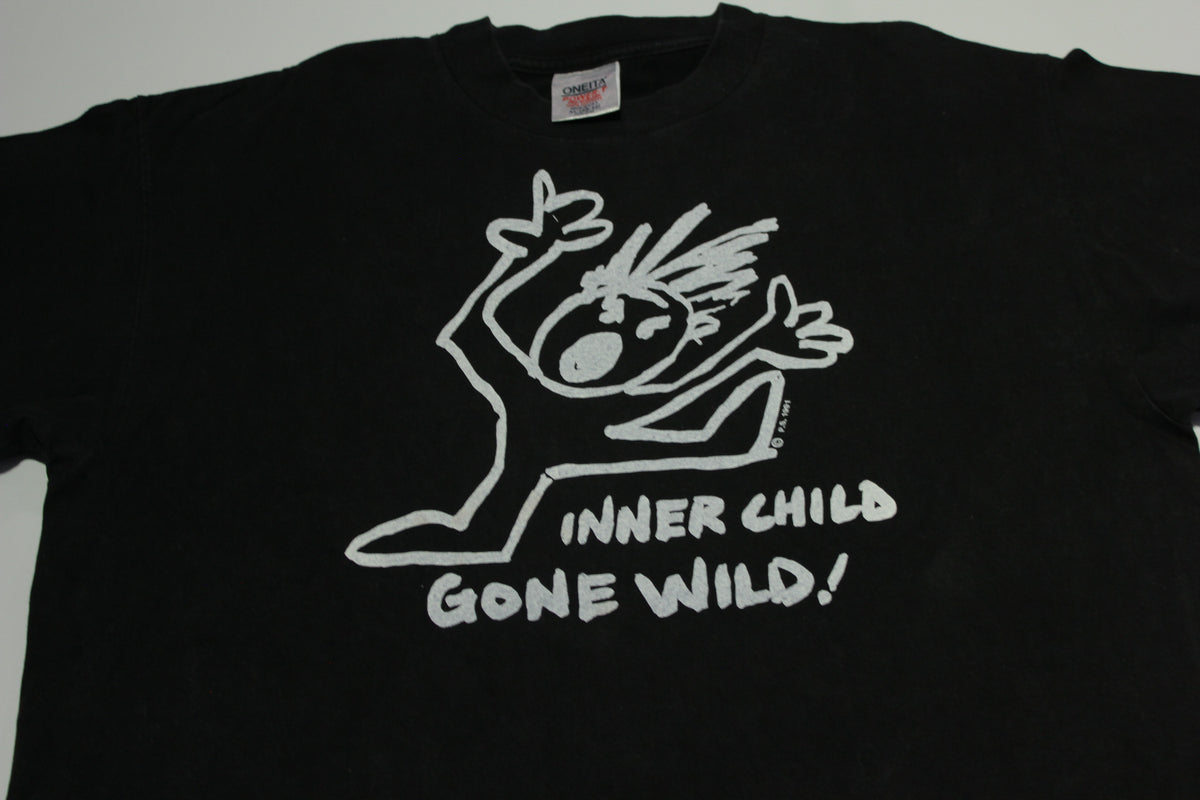 Inner Child Gone Wild Vintage 1991 Oneita 90's Single Stitch T-Shirt