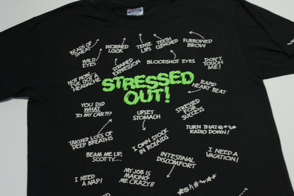 Stressed Out Vintage 1991 Portland Humor Single Stitch AOP T-Shirt