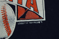Atlanta Braves National League 1991 Vintage Logo 7 Single Stitch 90's MLB Baseball T-Shirt