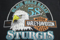 Harley Davidson Sturgis Vintage 1998 Black Hills 58th Rally Motorcycle T-Shirt