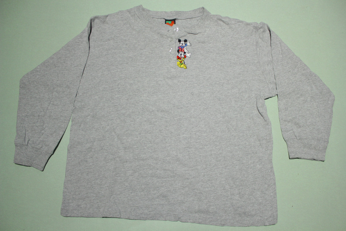 Mickey Unlimited Vintage Embroidered Minnie Pluto Disney Hensley T-Shirt