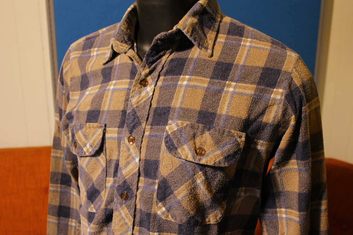Timber Run Lumberjack Flannel Shirt. Vintage Men's Long Sleeve.