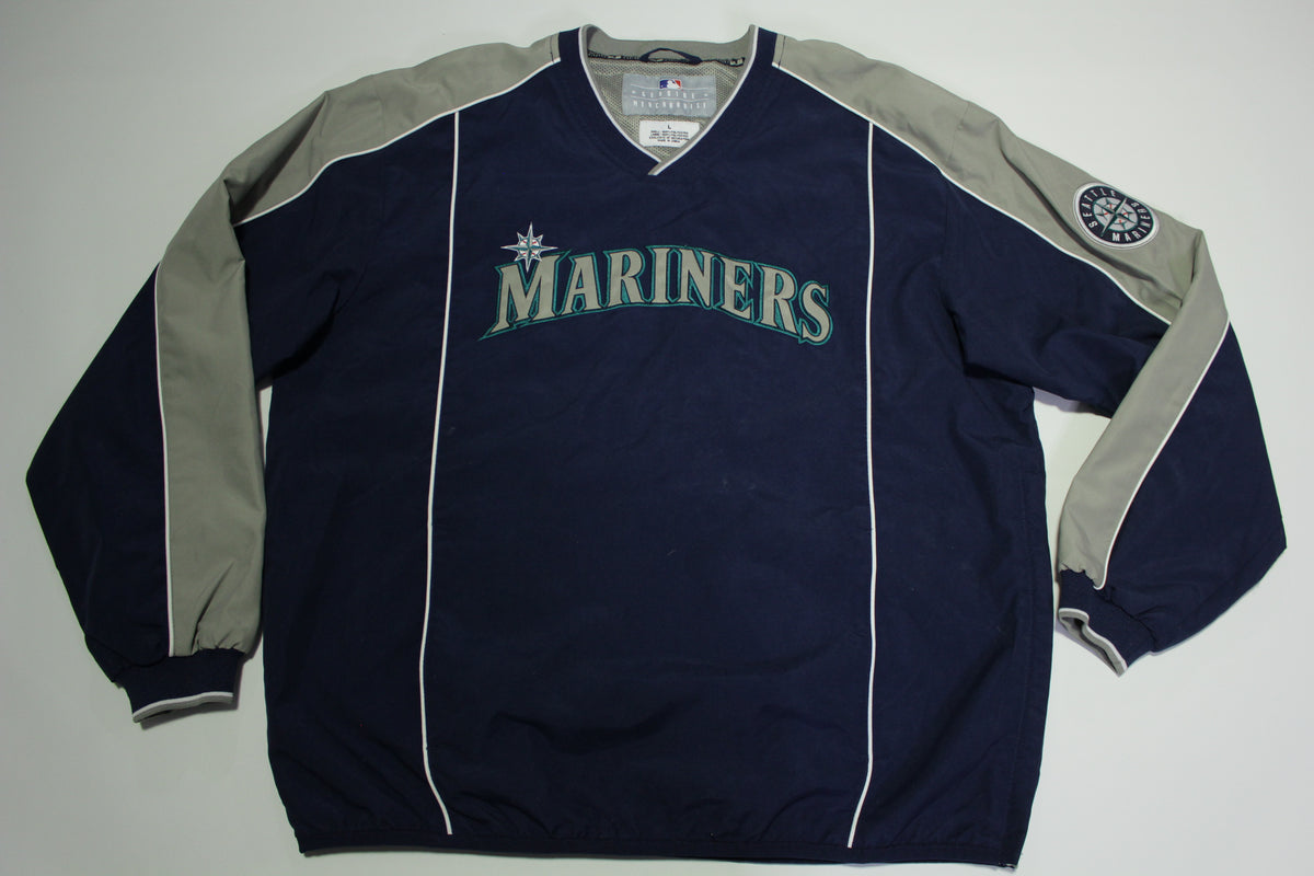 Seattle Mariners V-Neck Pullover Genuine Merchandise Windbreaker Jacket
