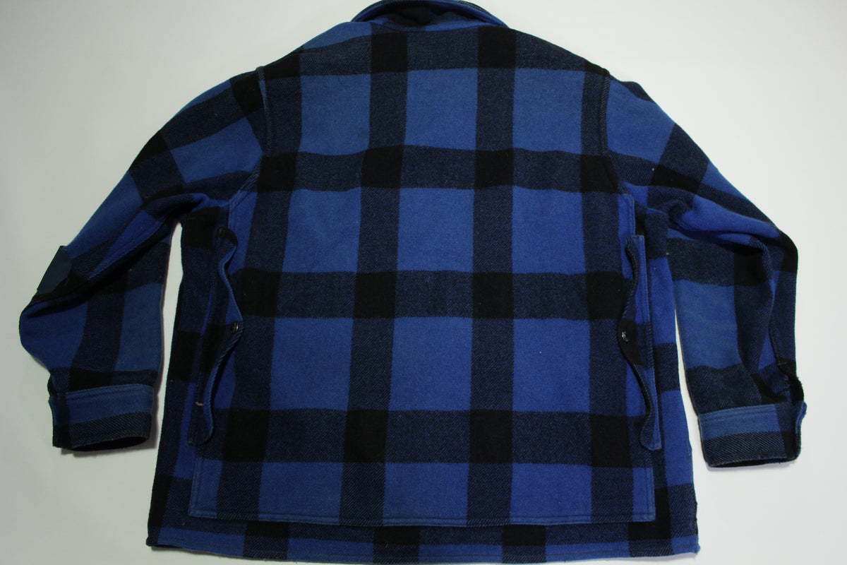 Filson Vintage 50's 60's Cobalt Blue 100% Wool Mackinaw Cruiser 4 Pocket Seattle Jacket