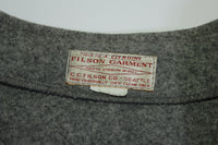 Filson Seattle Vintage Hunting Outdoor Vest 100% Virgin Wool Mackinaw Label Made in USA