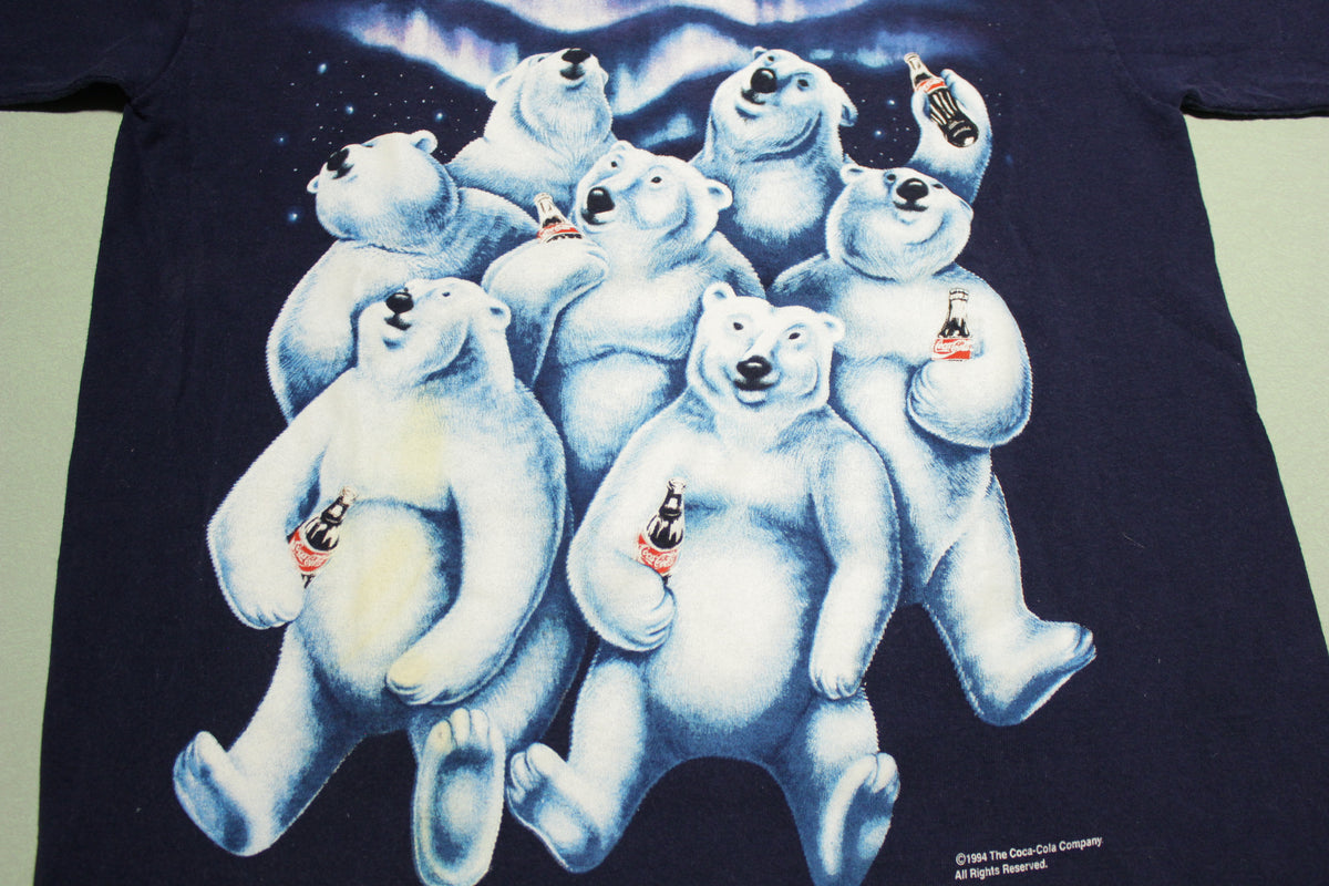 Coke Polar Bear Vintage 1994 Coca Cola Licensed 90's Snack T-Shirt
