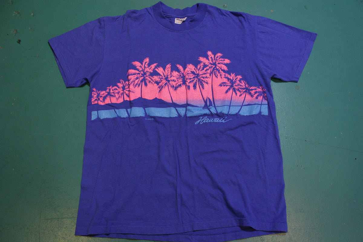 Hawaii Single Stitch Beach Sunset 80's Vintage T-shirt – thefuzzyfelt