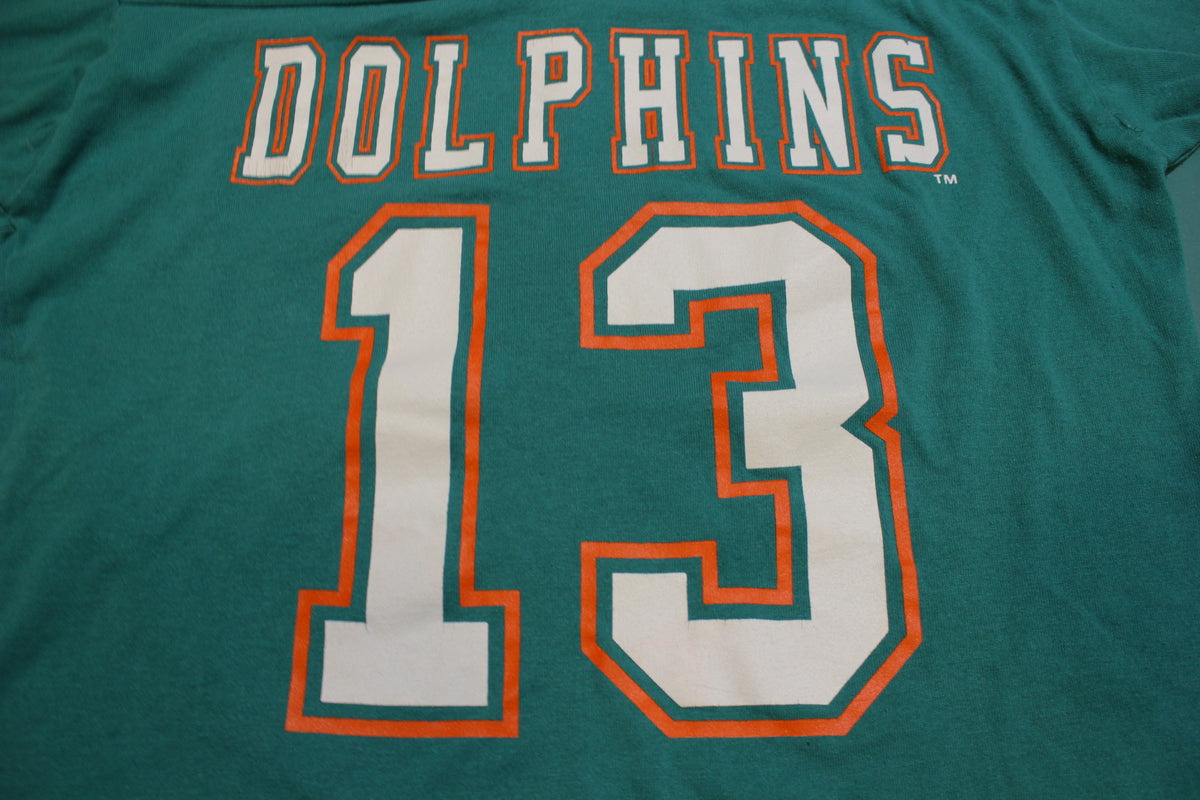 Miami Dolphins #13 Dan Marino Wilson USA Jersey Tee 80's Vintage T-shi –  thefuzzyfelt