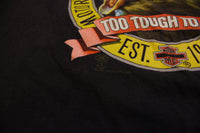 Harley Davidson Too Tough To Die 1987 Wenatchee Single Stitch 80's Vintage T-shirt
