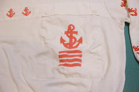 Jantzen Anchors Nautical Vintage Huge Giant Front Pocket 80's Sweatshirt