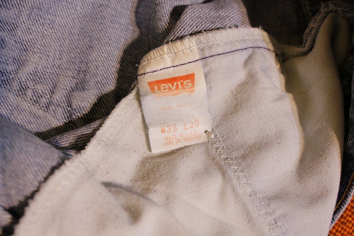 Levis Vintage 80s Orange Tab 517 Faded Denim Jeans Made in USA Men's Size 32x29