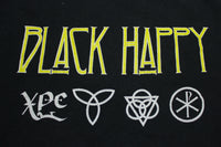 Black Happy Vintage Grunge 90's Made in USA T-Shirt