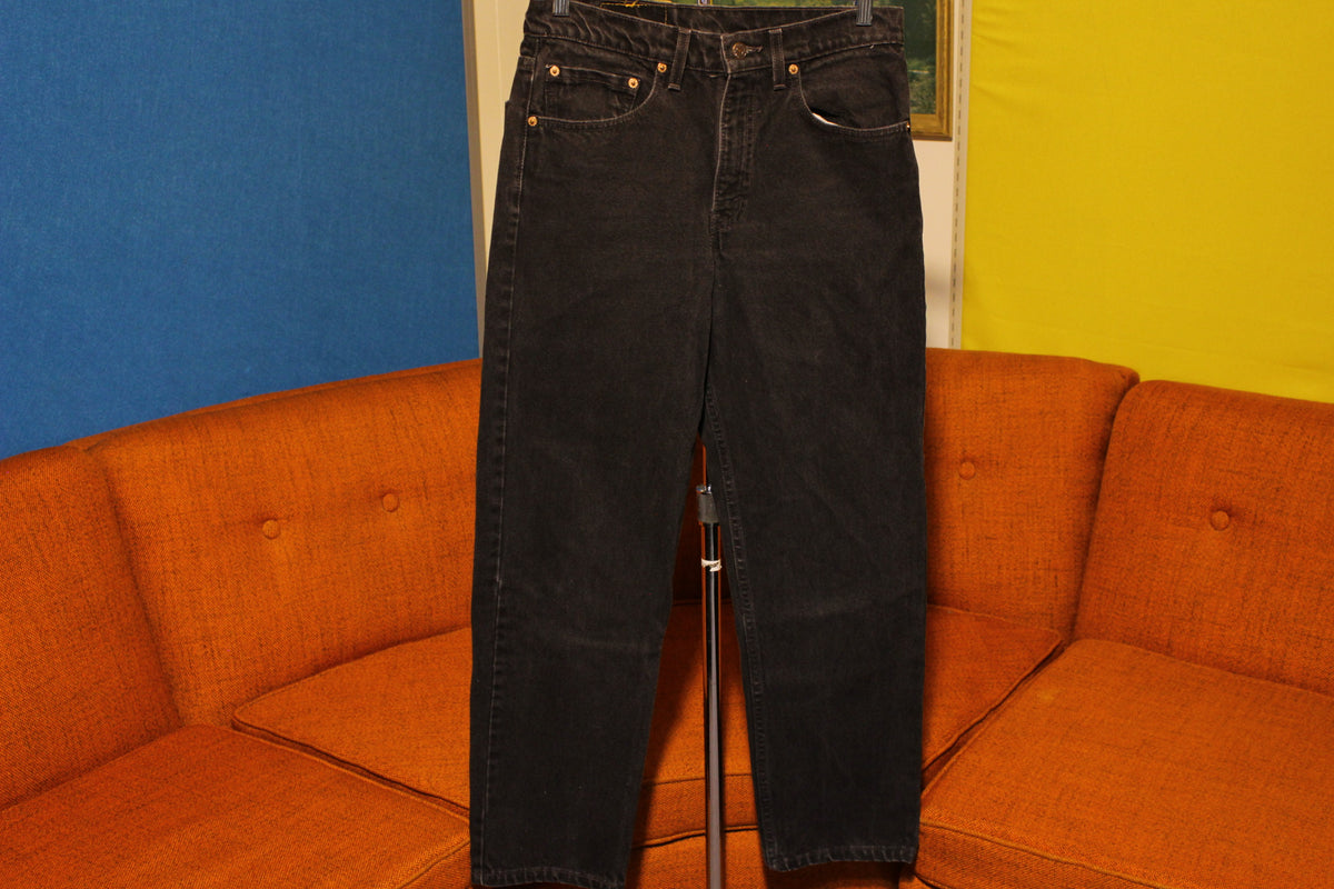 Vintage 90s Levi's 550 Faded Black Jeans Made in the USA Size 30