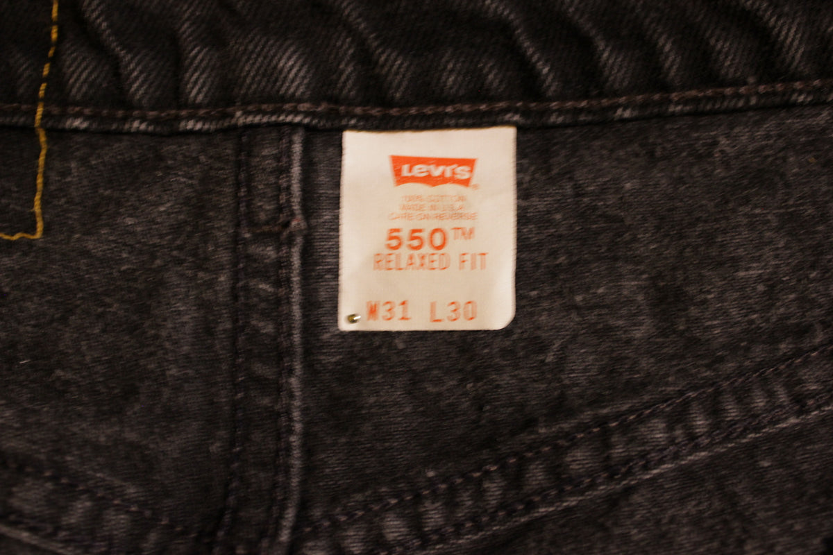 Levis Red Tab 550 80s Made In USA Jeans. Men's Waist 30 Black Relaxed Fit