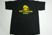 Shet Happens Man Vintage 1988 Funny Humor Single Stitch T-Shirt