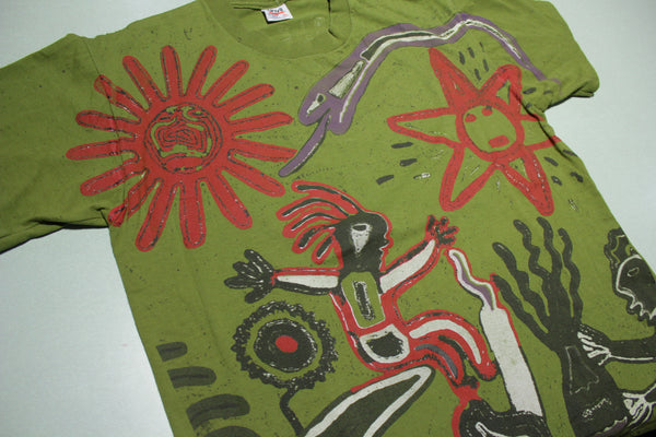 Midnight Oil Large Print Green Earth Moon Sun Vintage 1993 90's Brockum T-Shirt