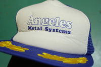 Angeles Metal Systems Gold Leaf Vintage 80's Adjustable Back Snapback Hat