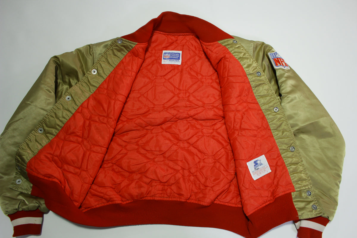 San Francisco 49ers Vintage 80's Satin Starter Made in USA Quilt Lined NFL Jacket