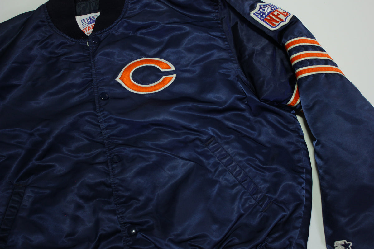 Chicago Bears Vintage 80's Satin Starter Made in USA Quilt Lined NFL Jacket