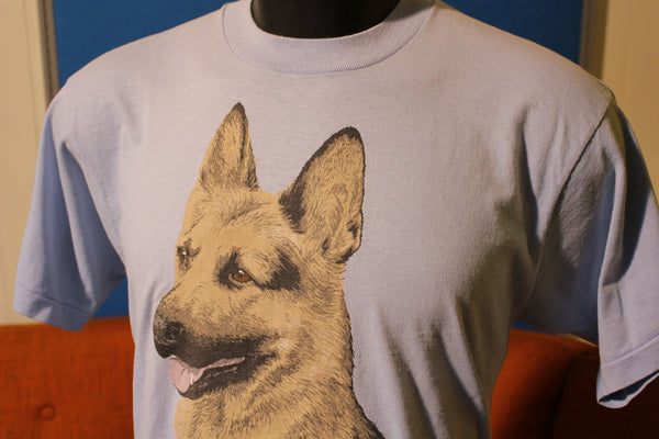 German Shepherd Vintage 80's T-Shirt.  Famous Fido Screen Stars