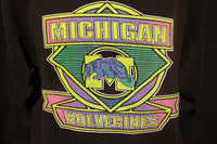 Michigan Wolverines Vintage 1990's Sweatshirt. 90's Fluorescent College Pannill USA
