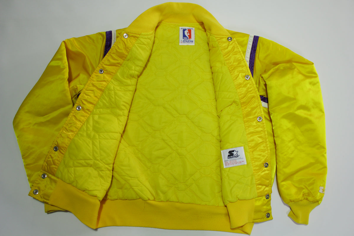 Los Angeles Lakers Vintage 80's Satin Starter Made in USA Quilt Lined NBA Jacket
