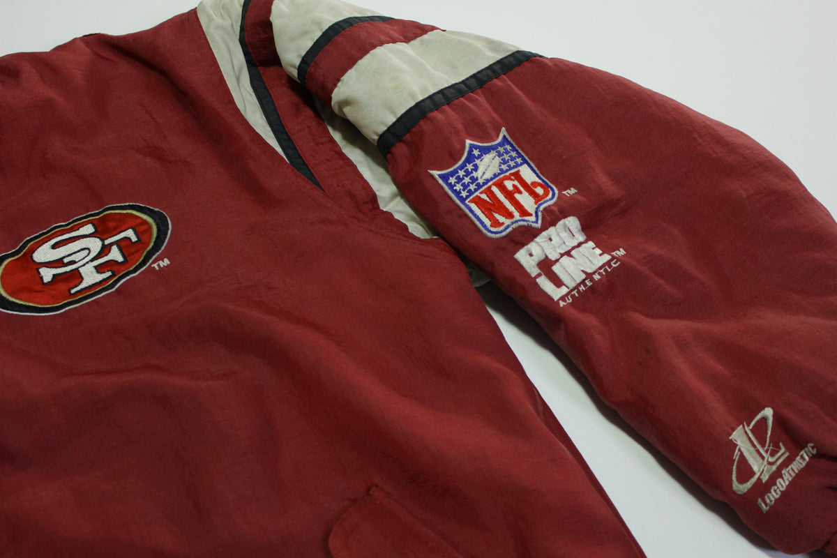 San Francisco 49ers Vintage 90's Logo Athletic Distressed Puffer Parka Jacket