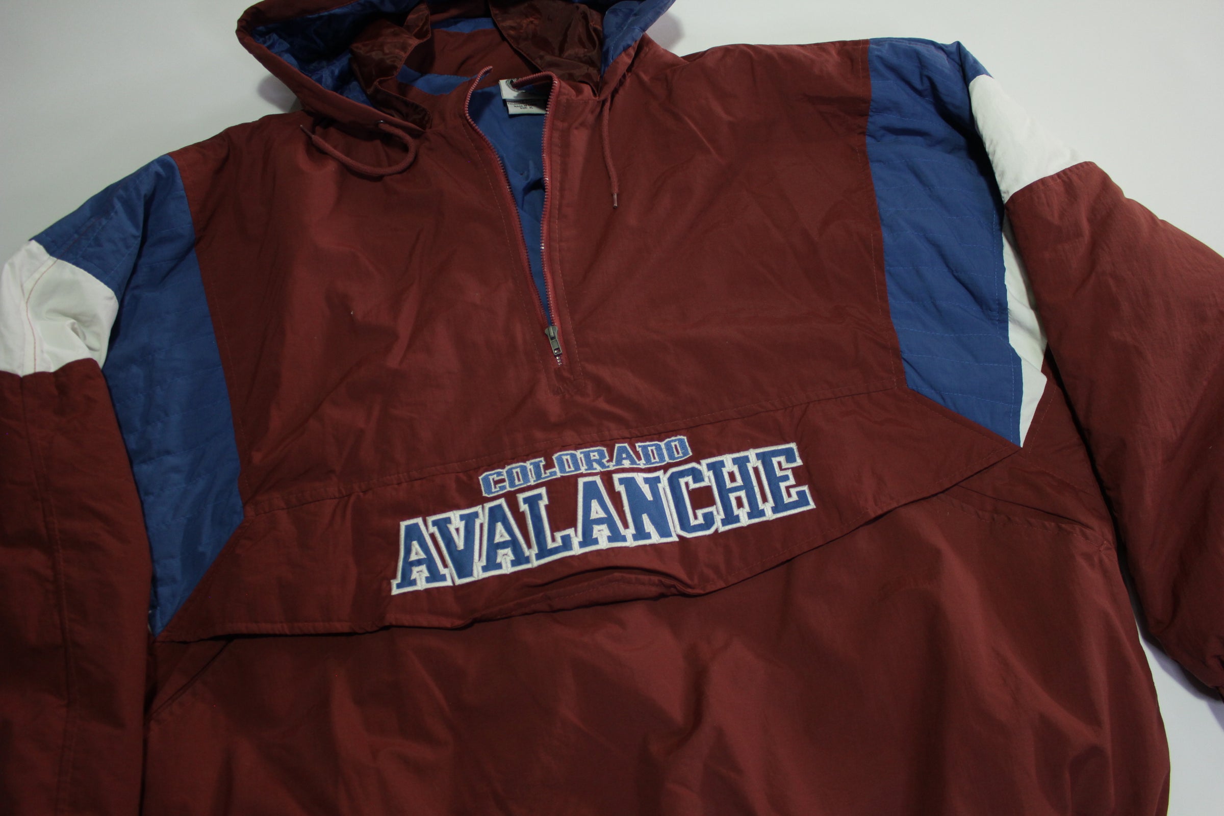 Colorado Avalanche 90's Retro NHL Crewneck Sweatshirt Sport Grey / S