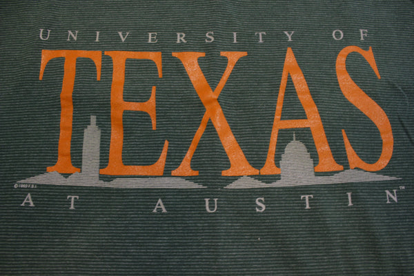 University of Texas Austin 1992 Striped Made in USA 90's Vintage T-shirt