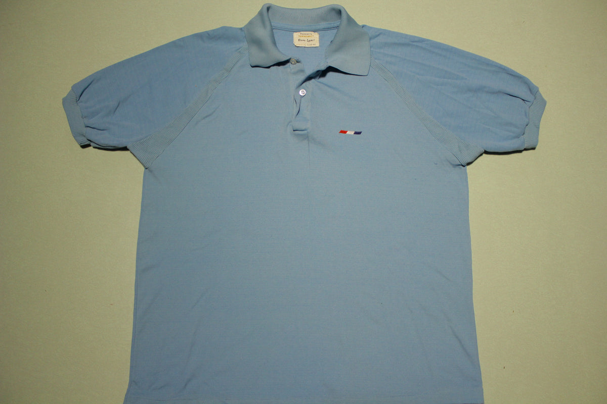 Penney's Towncraft Ban Lon Vintage 60's Embroidered Polo Shirt