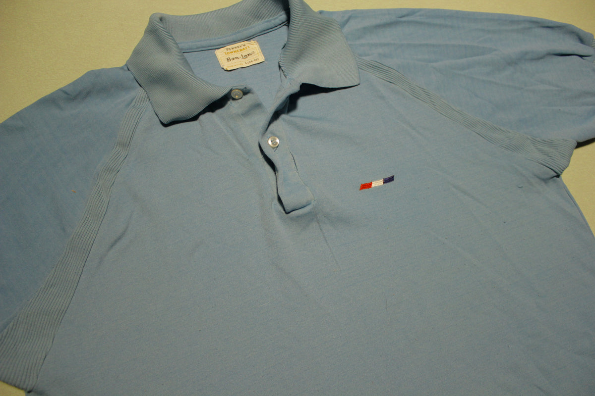 Penney's Towncraft Ban Lon Vintage 60's Embroidered Polo Shirt