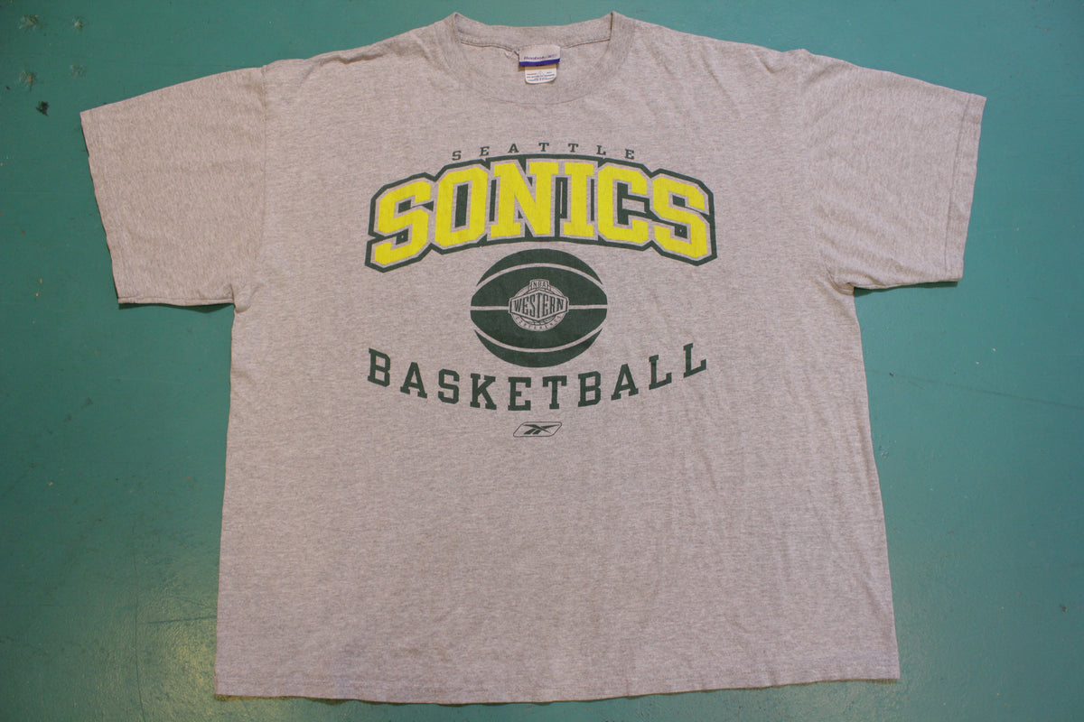 Seattle Sonics Western Conference Basketball Reebok 90's Vintage T-shirt
