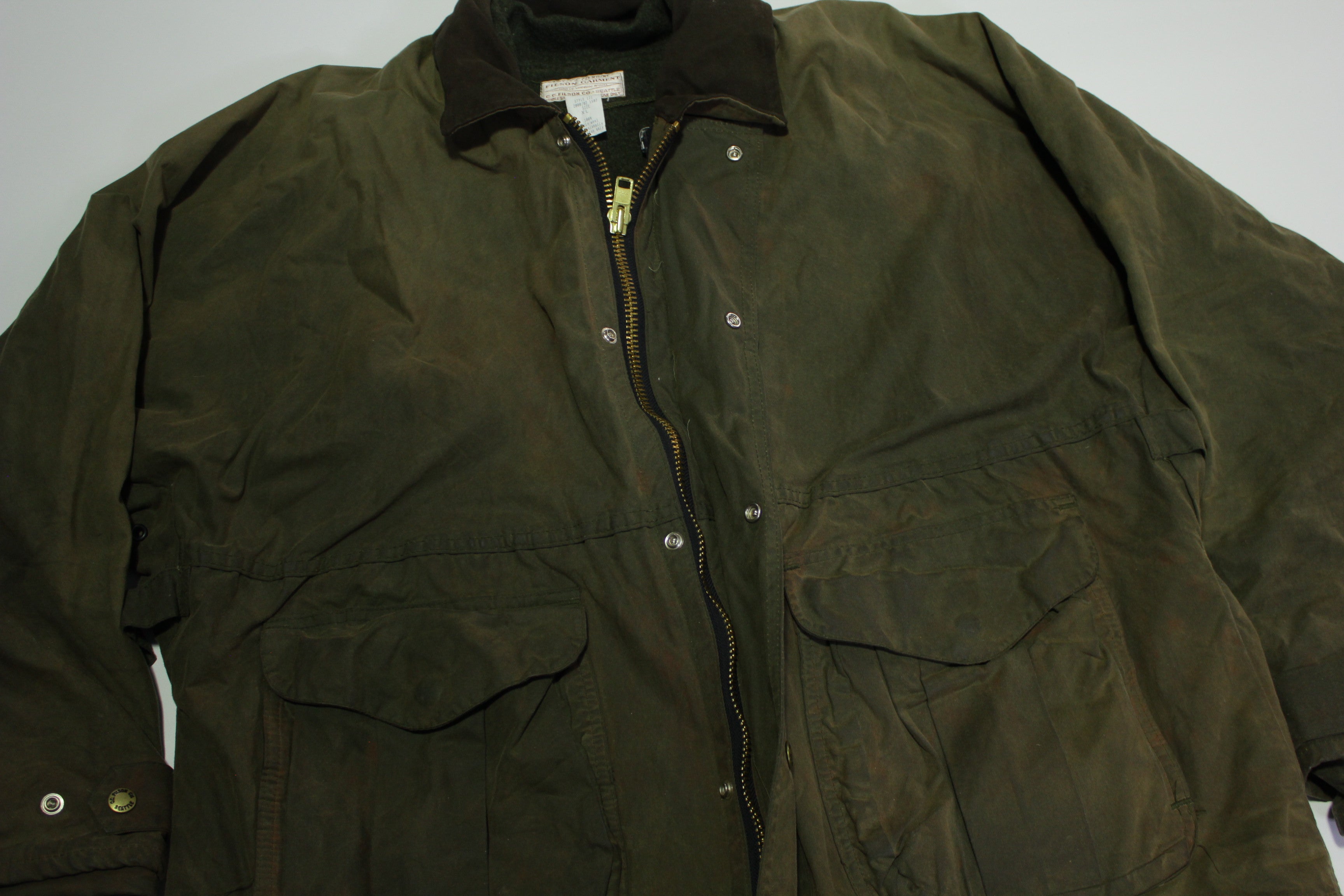 Filson Upland Fowl 1440N Tin Cloth Waxed Hunting Field Jacket w
