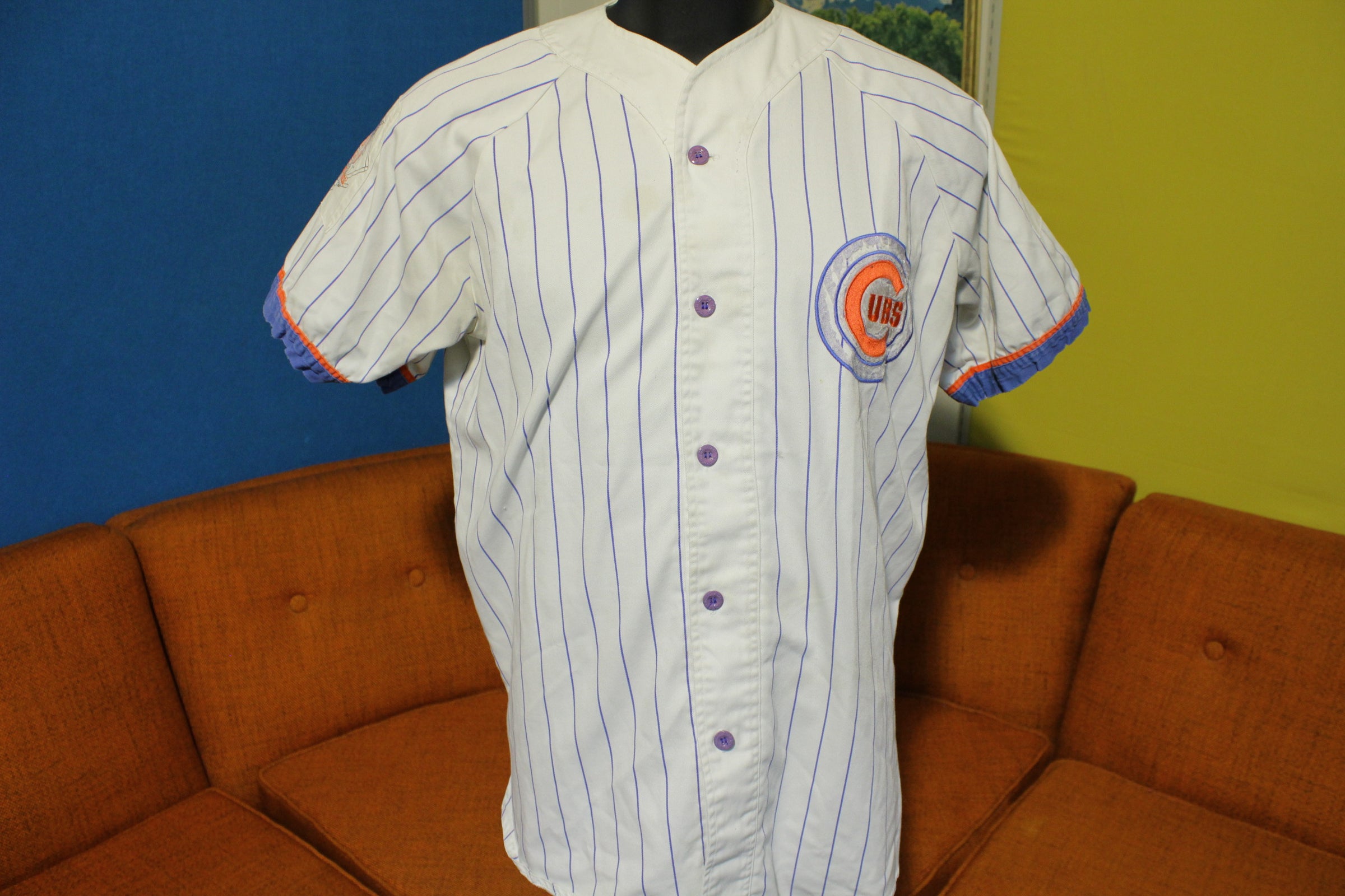 MLB Chicago Cubs Men's Button-Down Jersey - S