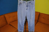Tommy Hilfiger Vintage Patch Women's 90's Jeans. Faded Stone Washed USA Made.
