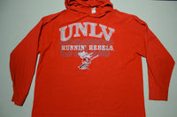 UNLV Runnin' Rebels Vintage 90's Striped Hoodie Long Sleeve T-Shirt
