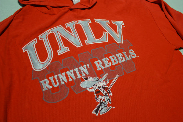 UNLV Runnin' Rebels Vintage 90's Striped Hoodie Long Sleeve T-Shirt