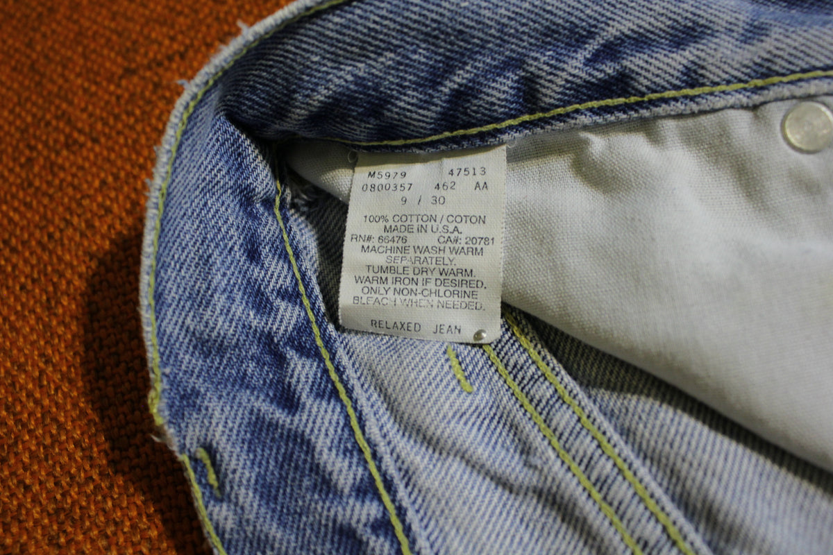 Tommy Hilfiger Vintage Patch Women's 90's Jeans. Faded Stone Washed USA Made.