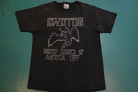 Led Zeppelin 2006 Reprint 1977 Concert Zoso Double Sided Tour Hanes T-Shirt