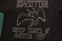 Led Zeppelin 2006 Reprint 1977 Concert Zoso Double Sided Tour Hanes T-Shirt