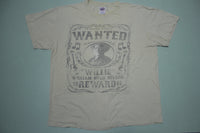 Willie Nelson Wanted American Outlaw Poster Reward Vintage Concert T-Shirt