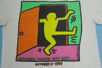 Keith Haring 1989 Vintage 80s National Coming Out Day Gay LGBQT Single Stitch T-Shirt