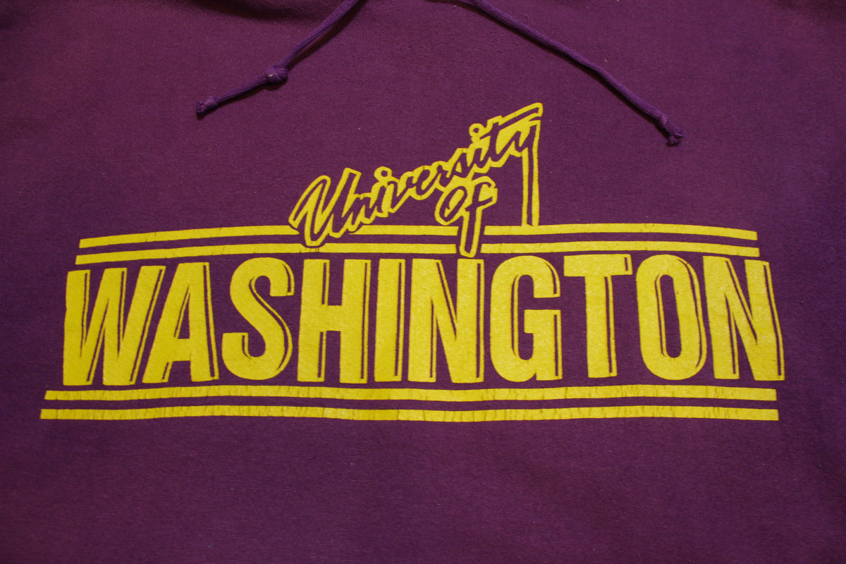 University of Washington UW Vintage 90's Hoodie Jantzen Huskies Sweatshirt