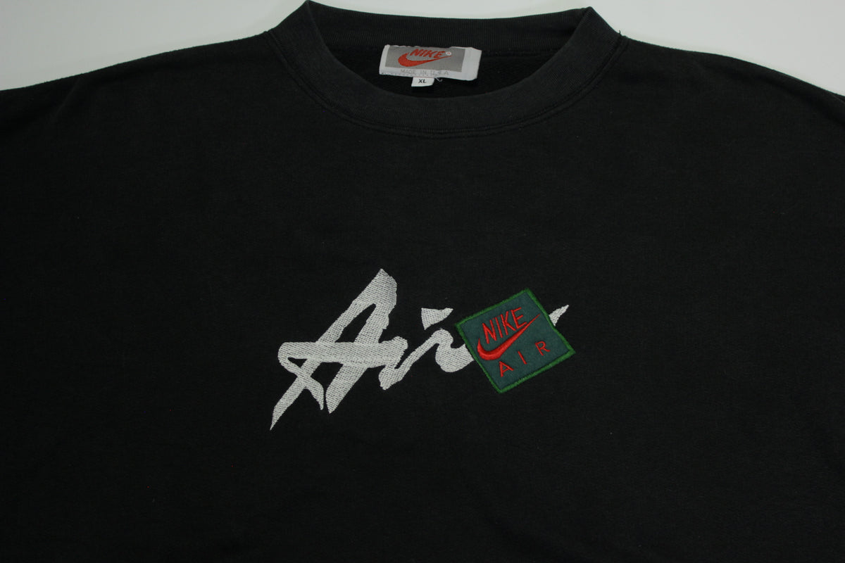 Nike Air Vintage 80's 90's Embroidered Gray Tag Jordan Crewneck Sweatshirt