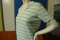 Jantzen Striped Polo Shirt. 70's Disco 80's Tennis. USA Made Women's