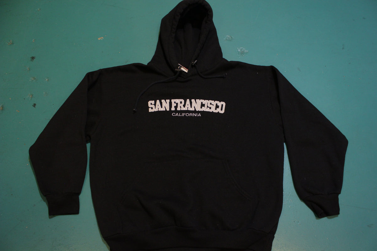 San Francisco Black Tourist Vintage 90's Hoodie USA Made Sweatshirt