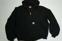 Carhartt J131 Thermal Lined Canvas Made in USA Hooded Work Jacket