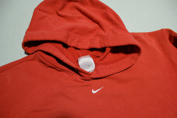 Nike Vintage 00's Y2K Center Swoosh Check Red Hoodie Sweatshirt Travis Scott Pullover